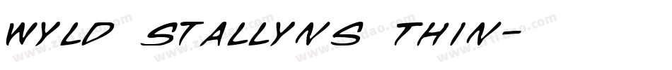 Wyld Stallyns Thin字体转换